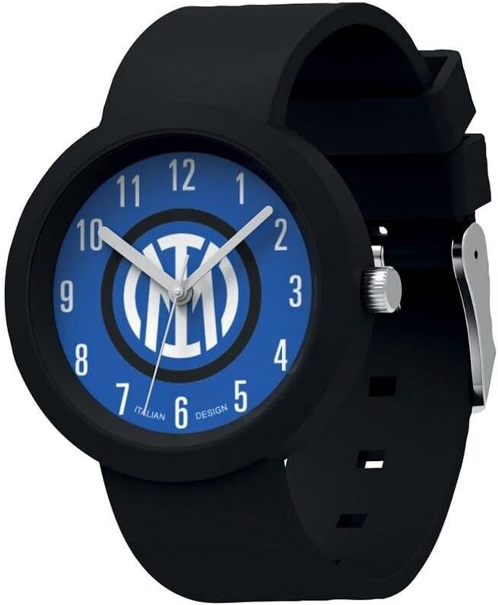 Kinderhorloge Analoge Kwarts Zwart Blauw Siliconen Band