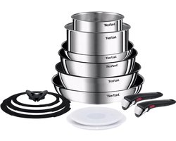 Tefal Ingenio Emotion Pannenset - 13-delig - Pannenset inductie - Inclusief deksels - RVS - Stapelbaar - Geschikt voor alle warmtebronnen