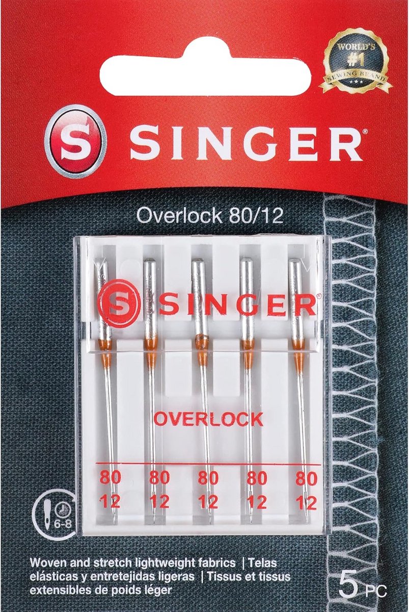 Universele Overlockmachine Naalden Set Maat 80/12 voor Serger Naaimachines