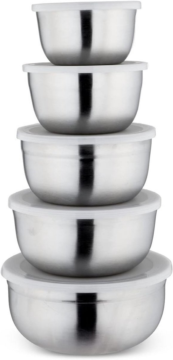 Set RVS Meng- en Keukenschalen, Vaatwasserbestendig