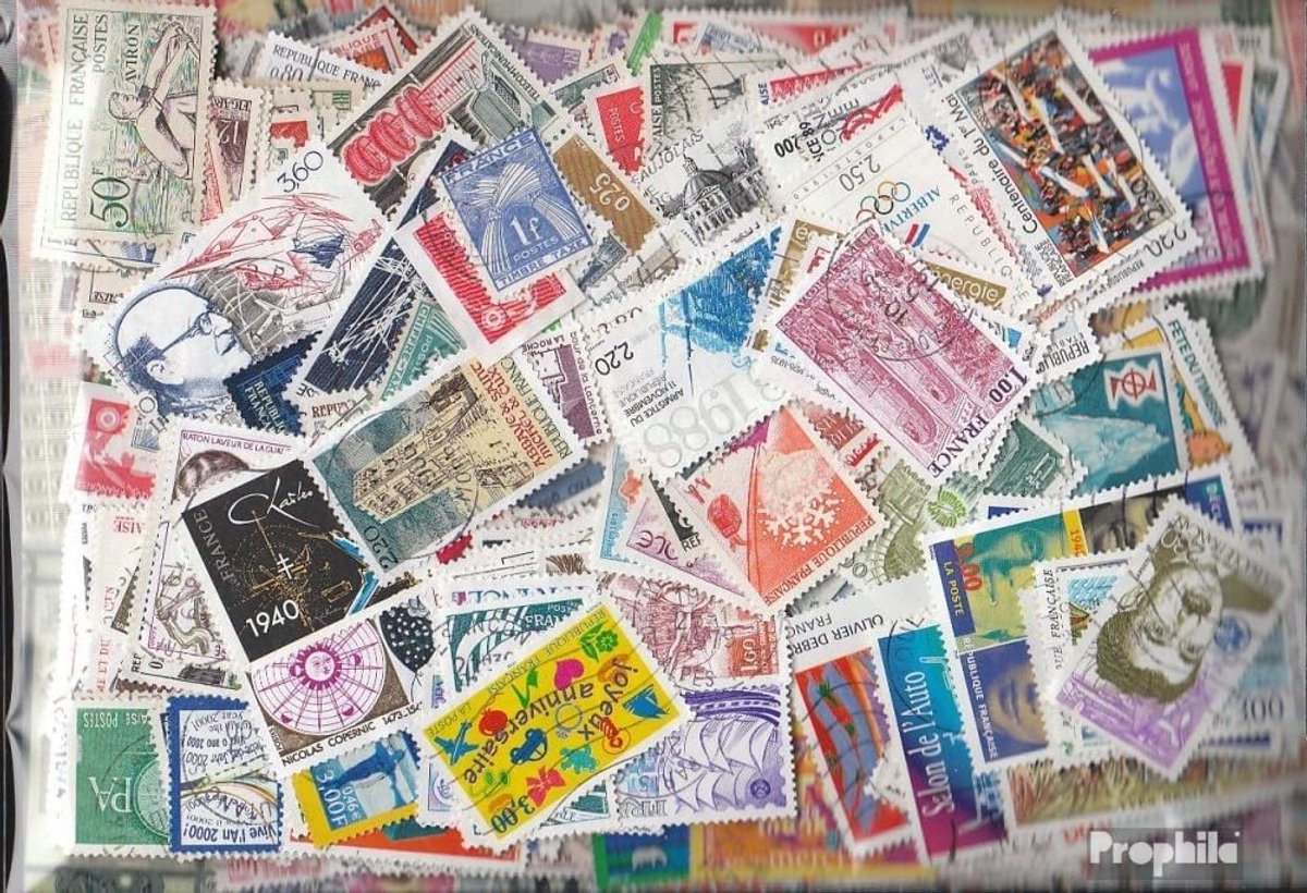 1000 Verschillende Franse Postzegels - Collectie voor Filatelisten