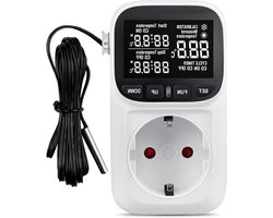 Temperatuurregelaar met sensor voor terrarium, aquarium en kas- optimale thermostaat voor zaadkieming.