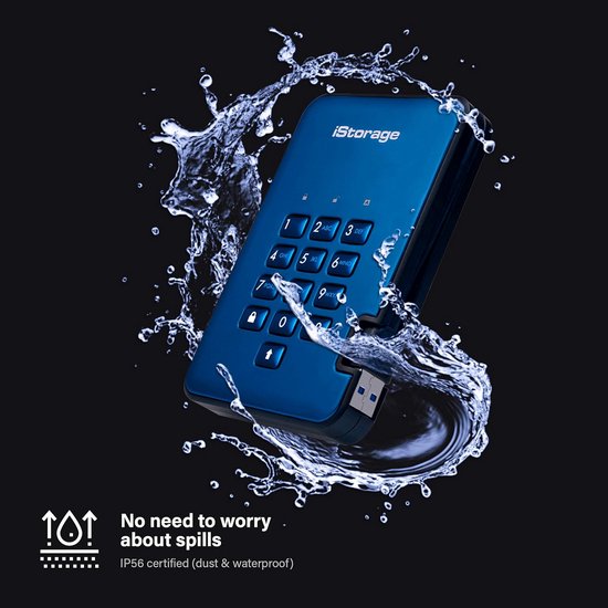 1TB Veilige Externe Harde Schijf met PIN-Beveiliging en Hardwareversleuteling — afbeelding 5