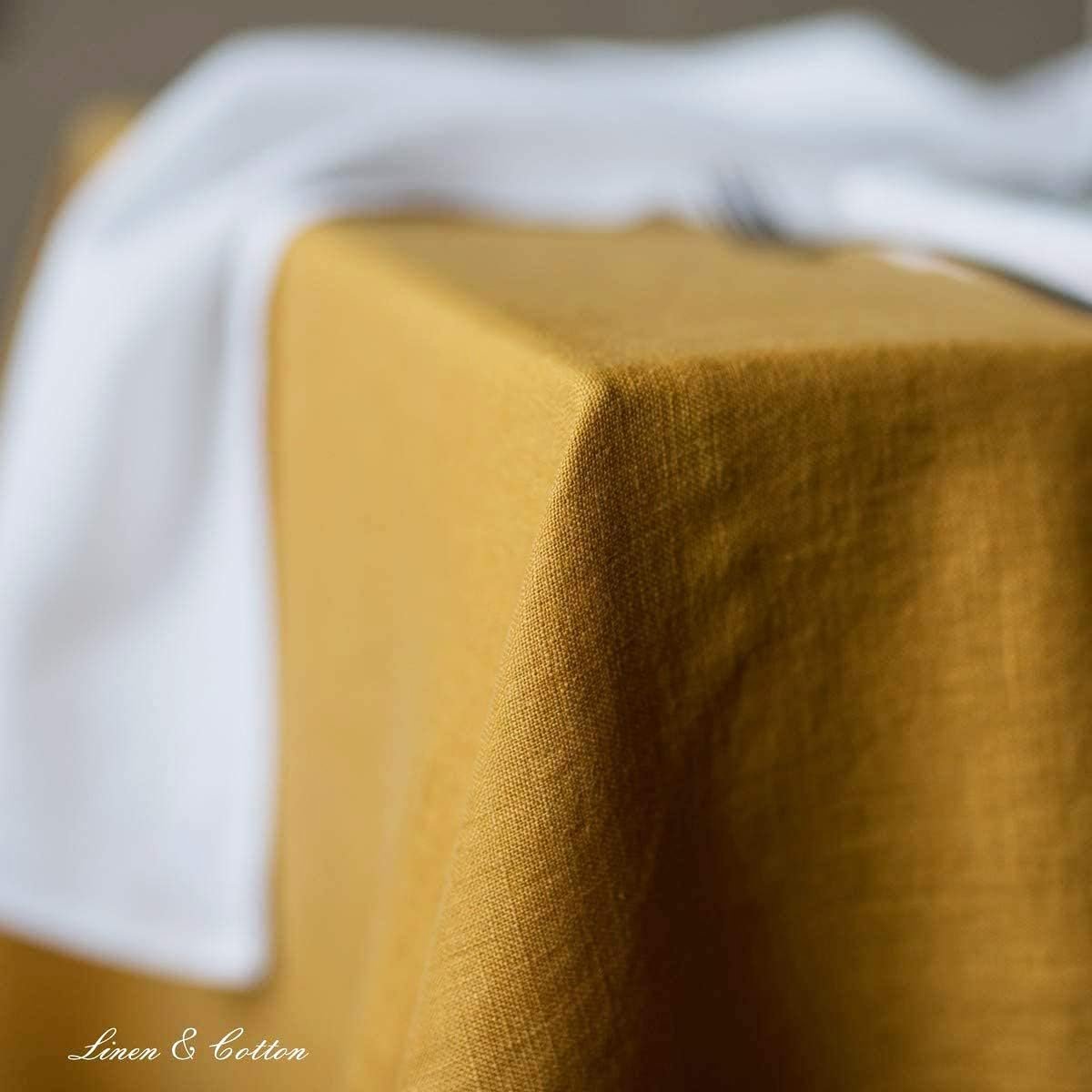Linnen Tafelkleed Vierkant 100% Linnen - Meerdere Kleuren voor Keuken, Diner en Eettafel