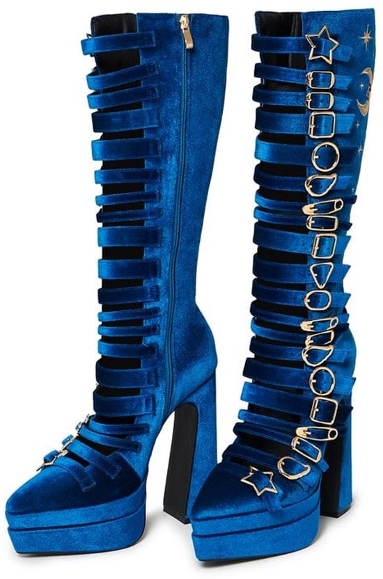 KOI Cyberspace Celestial Long Boots Dames Laarzen - blauw - EU38
