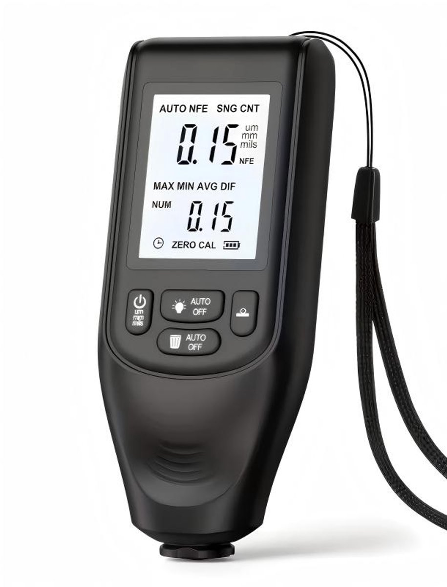 Auto Lakdiktemeter – Digitale Coatingdiktemeter – Meetbereik 0–2000 µm – Handheld met LCD-display – Voor Auto-inspectie
