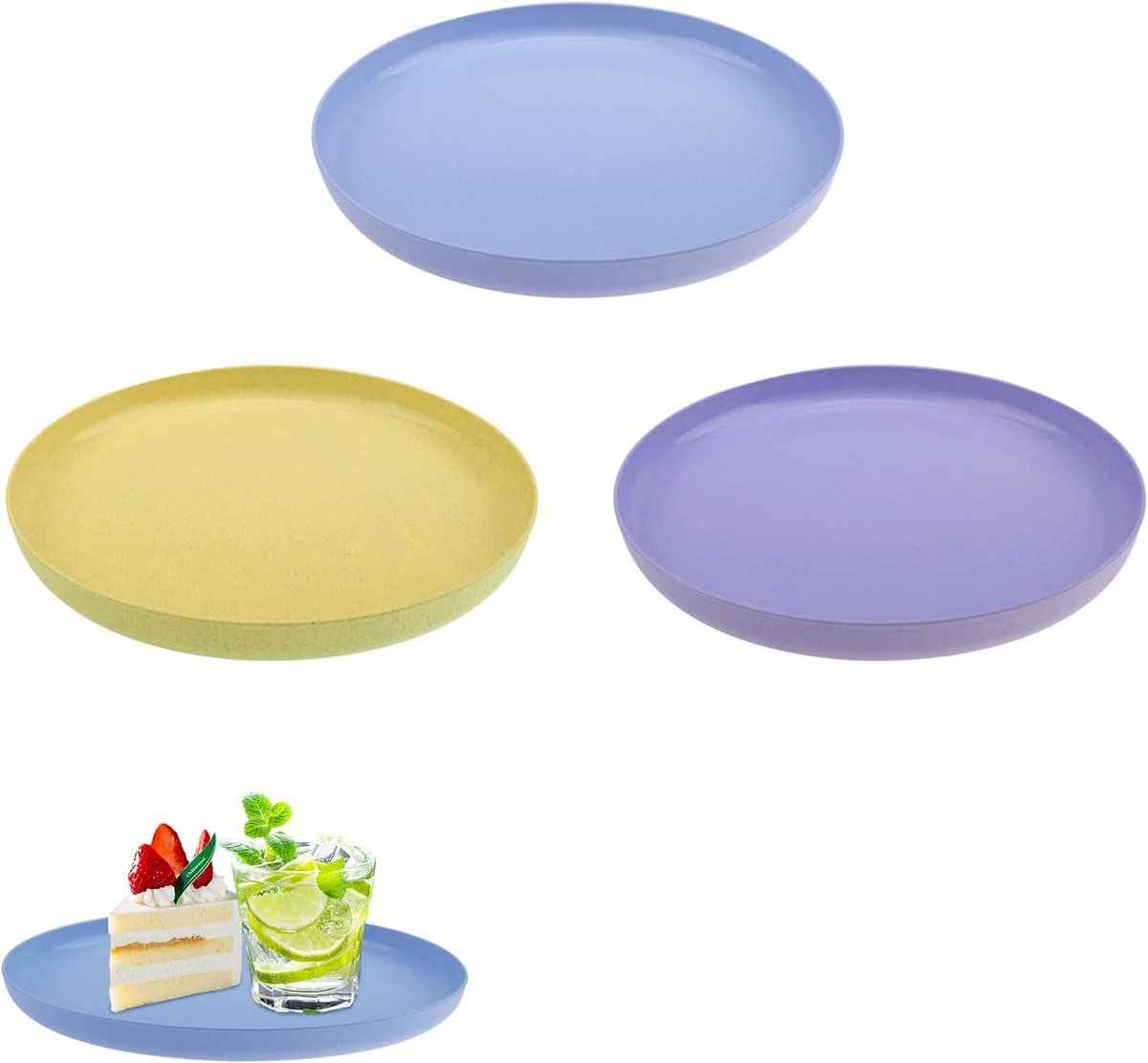 Set van 3 Ronde Serveerbladen - 30 cm Diameter - Stevig en Herbruikbaar