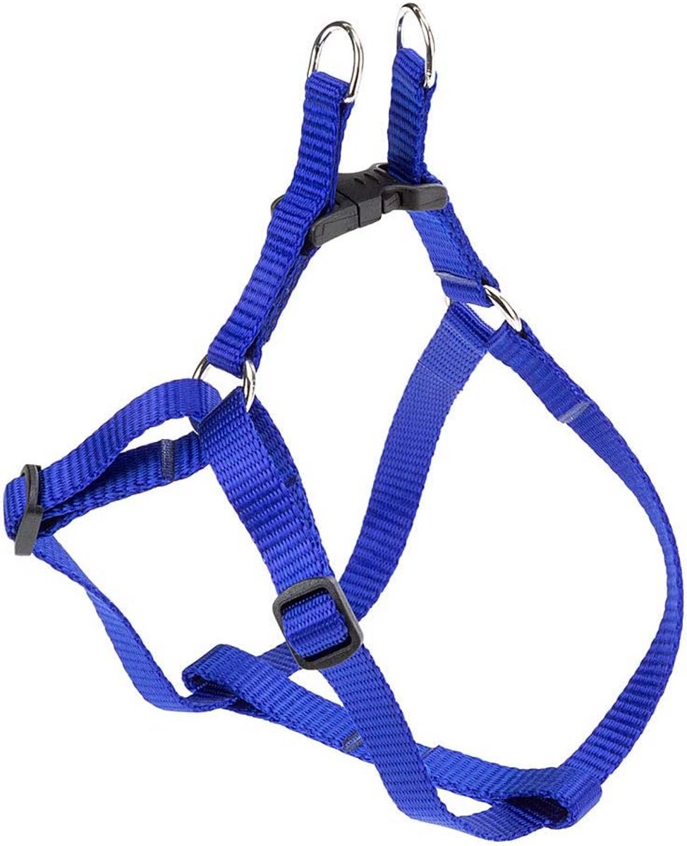 Verstelbaar Hondenharnas Blauw - Comfortabel en Gemakkelijk Aan te Trekken - Geschikt voor Honden met Borstomvang 33-46 cm