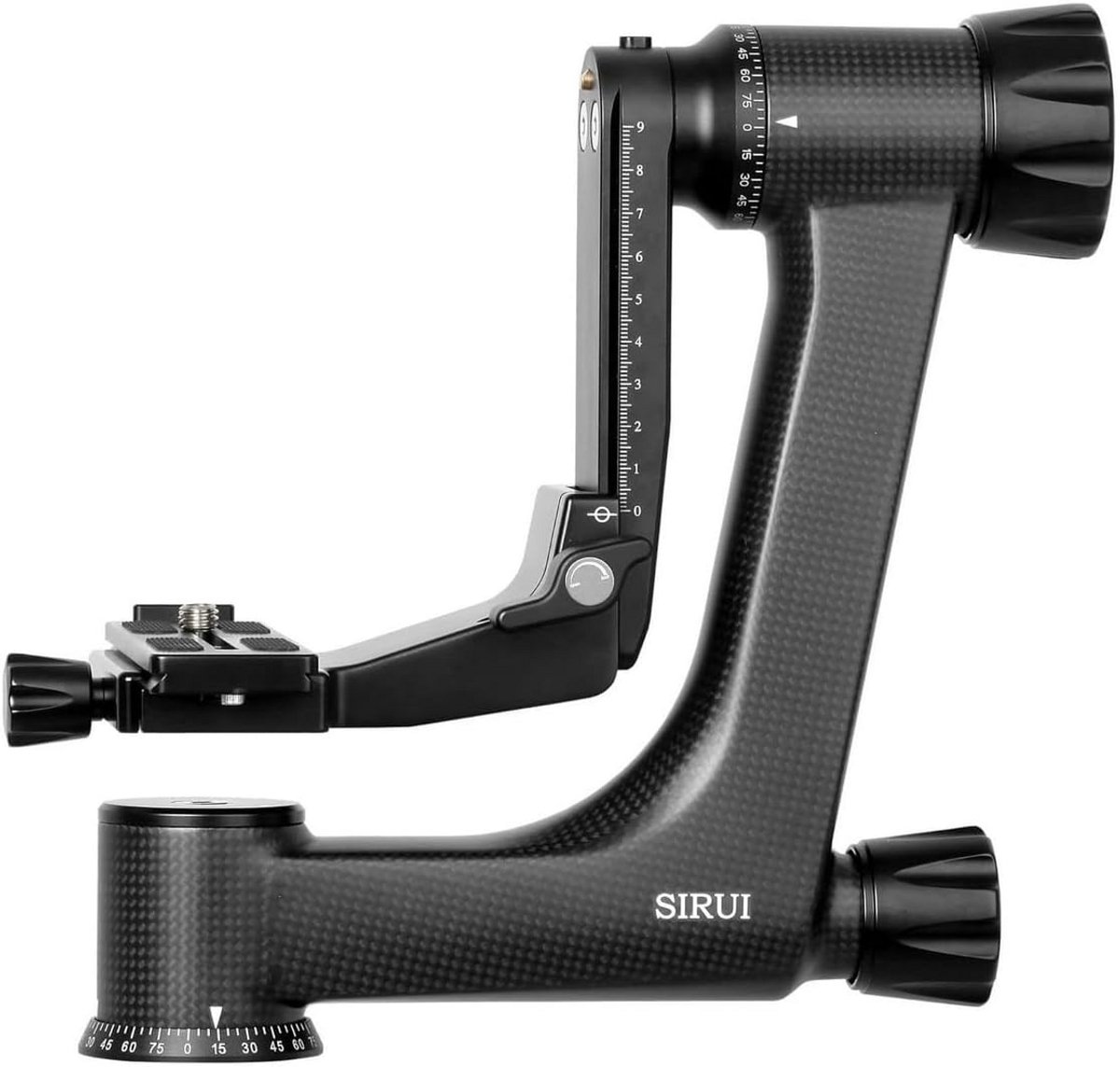 Koolstofvezel Gimbal Statiefkop voor Zware Lenzen tot 25 kg