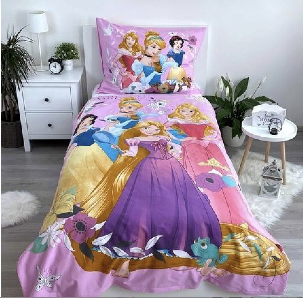 Disney Prinsessen Dekbedovertrek 140x200 2in1 Duurzaam Roze Kussensloop 50x70