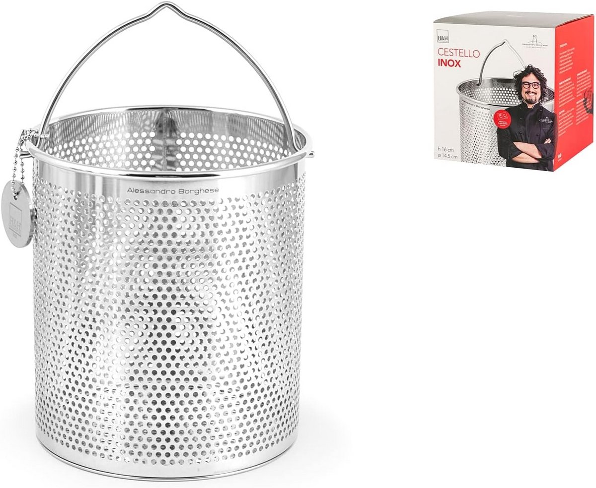 Ronde Roestvrijstalen Kookmand - Stomen, Koken en Afgieten - Hoge Kwaliteit