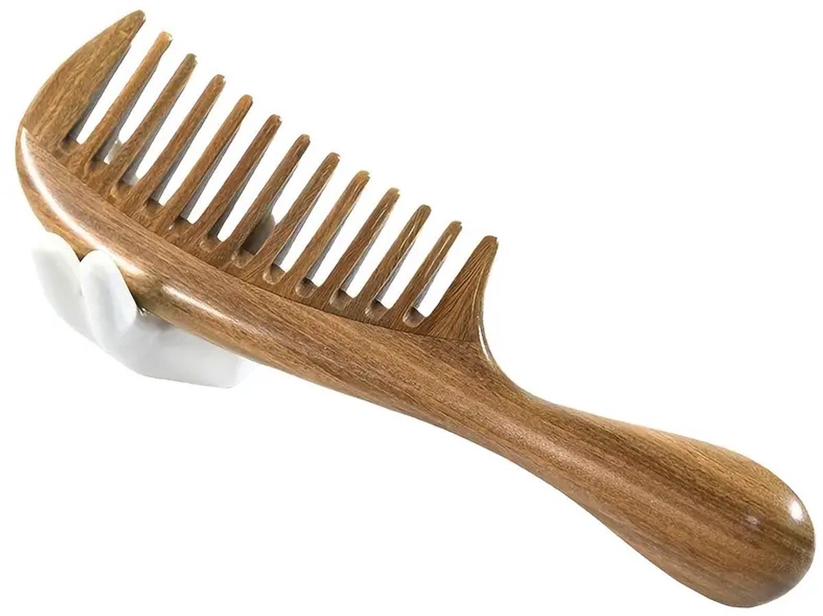 Handgemaakte Sandelhout Kam – Plasticvrije Houten Kam 18×5 cm – Antistatisch voor Alle Haartypes – Duurzaam & Natuurlijk – Frazimashop