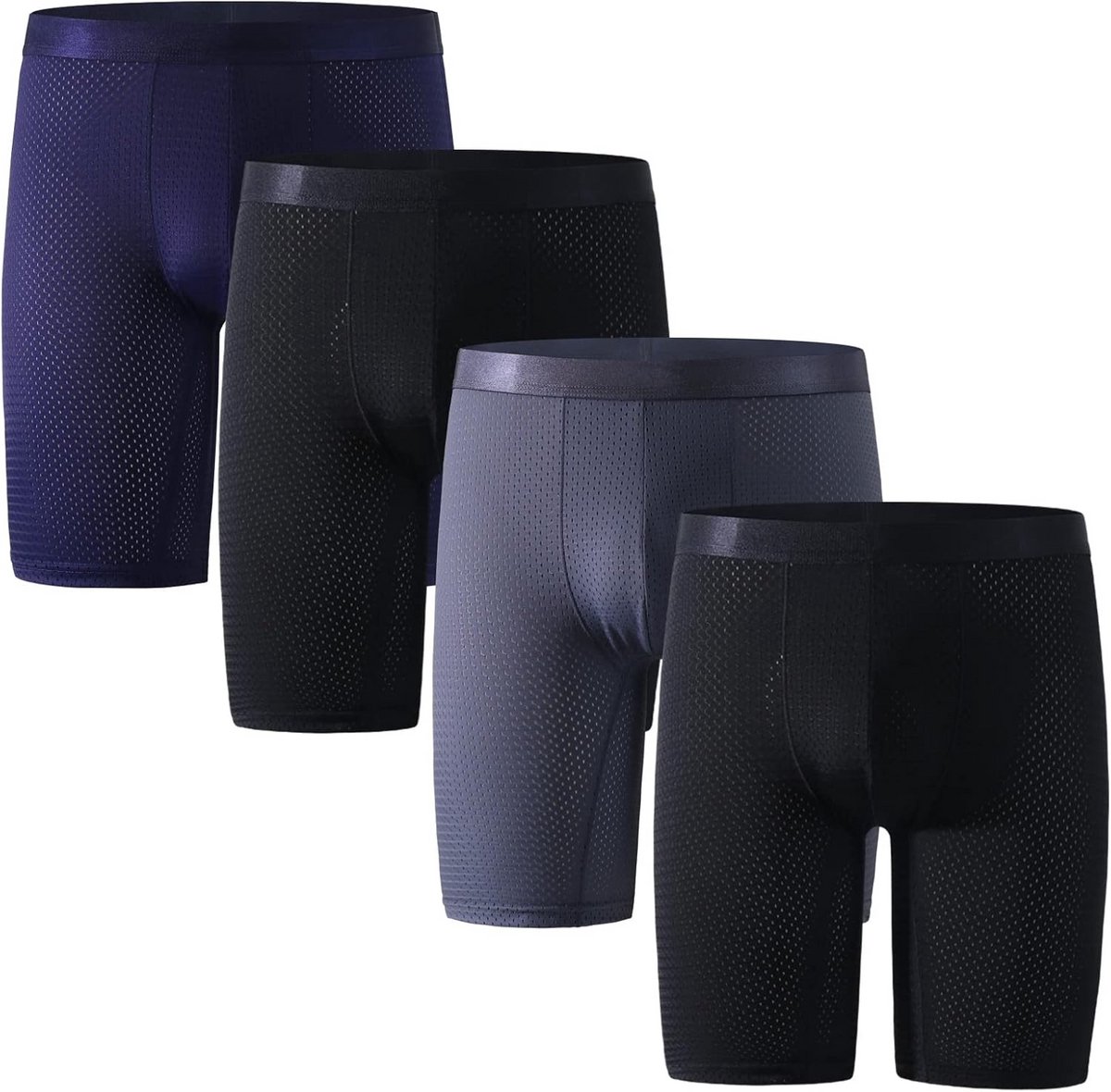 Heren Katoenen Lange Boxer Shorts Ademend en Comfortabel (3 Stuks)