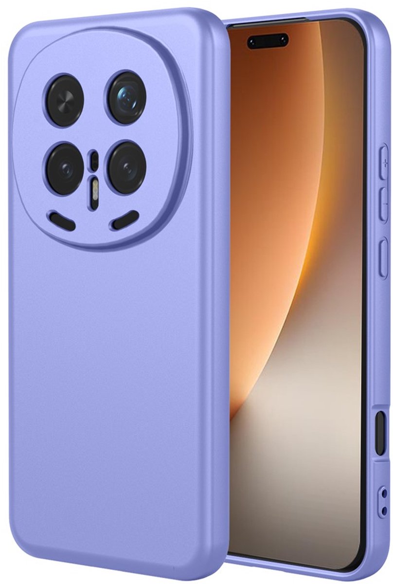 Hoesje geschikt voor HONOR Magic8 Pro - Phonesta Soft Silk Silicone Back Cover - Paars