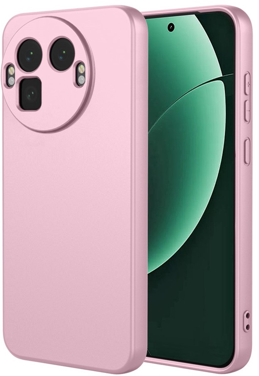 Hoesje geschikt voor Realme GT 8 Pro - Phonesta Soft Silk Silicone Back Cover - Roze