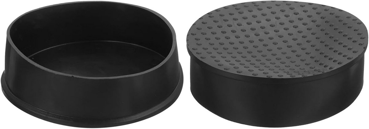 2x Ronde Stoelpootdoppen Zwart Ø120mm - Geluidsdempend & Krasvrij voor Tafels en Stoelen