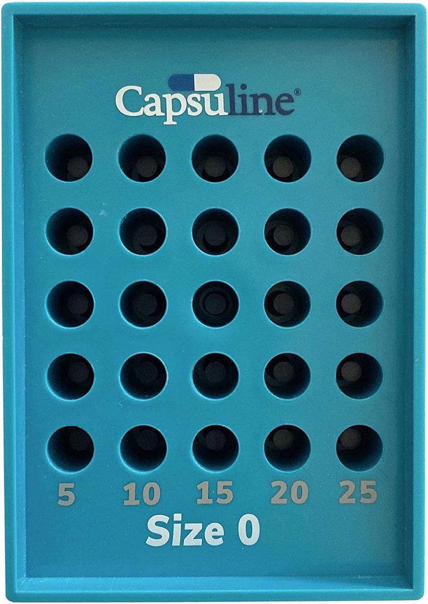 Capsule Vulbak voor Maat 0 Capsules - Houdt 25 Stuks
