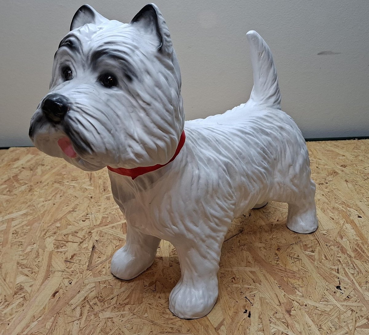 Westy Hond beeld - 40cm hoog - gegoten polyester - Decoratie - Woonaccessoires - Beeld