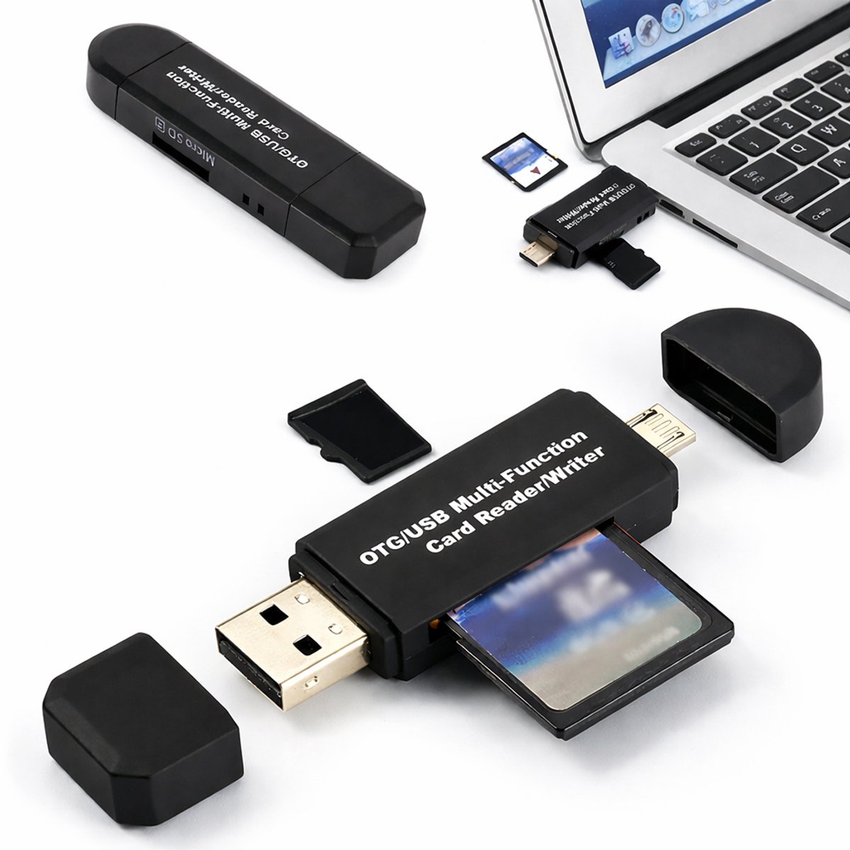 Kaartlezer I USB en MICRO USB Card Reader I SD, Micro SD, SDXC, SDHC, Micro SDHC, Micro SDXC