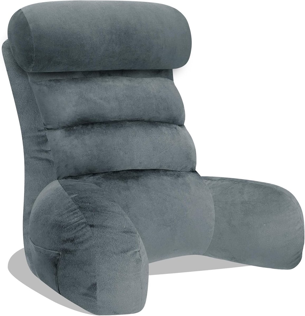 Imperatoris - Leeskussen voor in Bed - Relax Kussen - Leeskussen - Relax Kussen - Leeskussen Voor Boeken - Verstelbare Vulling - Grijs - 65 x 30 cm