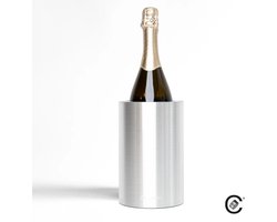 Coolenator Classic – Wijn- & Champagnekoeler – Freezer Bullet – Zonder ijs – Zilver