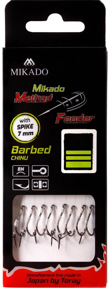 Mikado Method Feeder Onderlijn met Spike - Haakmaat 6 - 0.28 mm - 10 cm - 8 stuks - Karper & Brasem van Merkloos — afbeelding 3