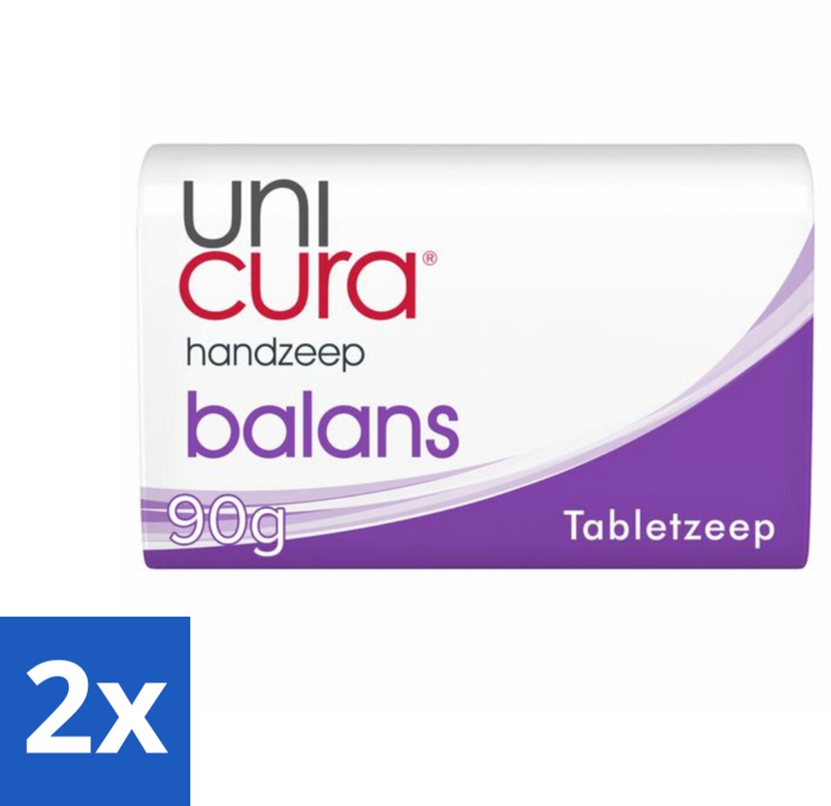 2 x Unicura Tabletzeep Anti Bacterieel Balans 180 gr - Antibacteriële Handzeep - Handzeep - Hygiëne - Schoonmaken - Bescherming