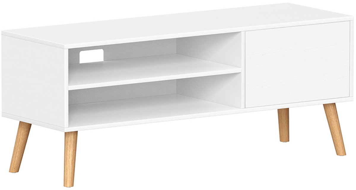 Tv-meubel/kast – Samengesteld hout – Wit – Modern design voor tv's tot 55 inch
