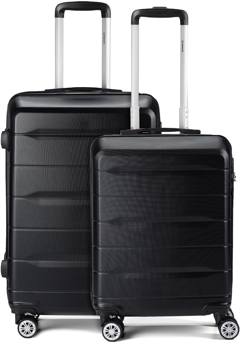Benzi 5583 4 wielen Kofferset 2-delig - Harde bagage - TSA slot - schwarz
