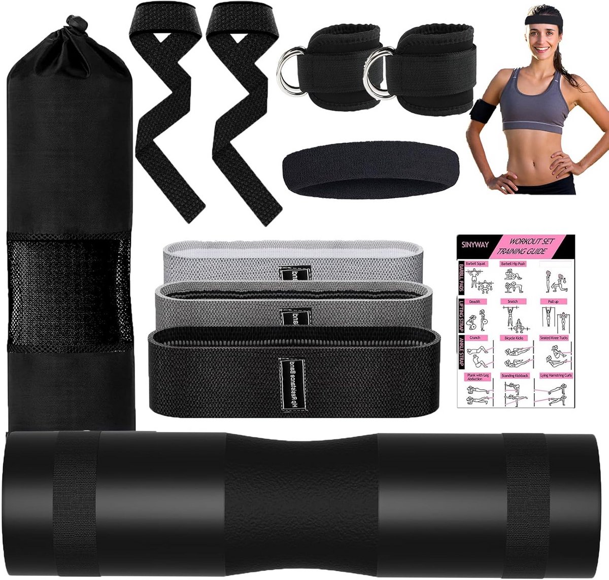 Verdikte Barbell Shoulder Pads voor Squat, Hip Thrust en Lunges - Set