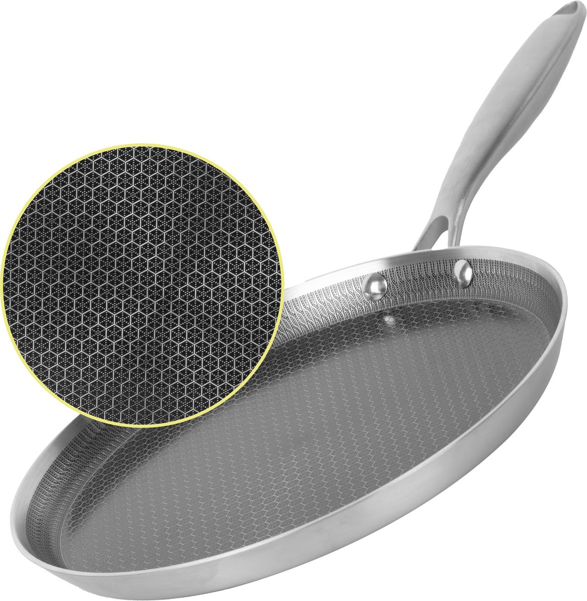 Maison & Kitchen Pannenkoekenpan inductie Ø28 cm - PFAS vrij - Pancake pan - Crepe pan - Pannenkoekenpannen - Pannekoekenpan