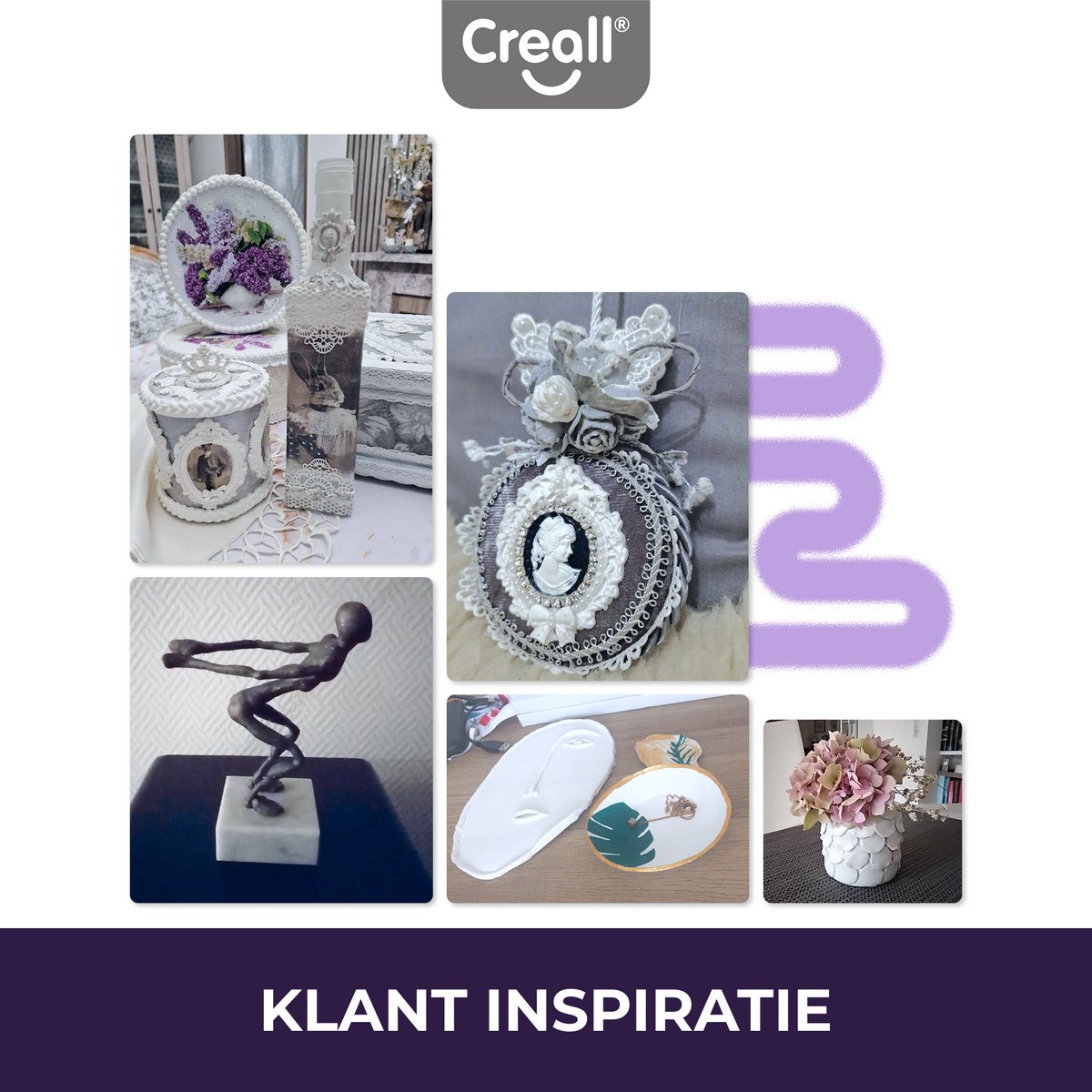 Creall Do & Dry | Luchtdrogende klei kleur Wit | 1 x 1000g | Made in Holland | Zacht en klaar voor gebruik | Made in Holland | Knutselwerk kinderen, school, hobby, DIY en creatieve projecten — afbeelding 5