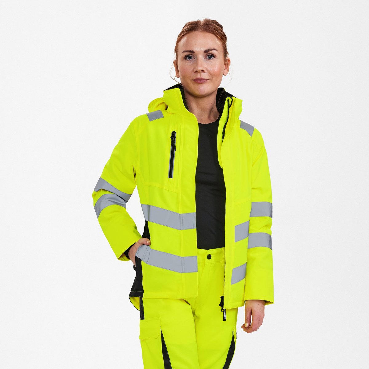 Engel Safety winterjack voor dames 1943-930 - Hi-vis Yellow / Black - M