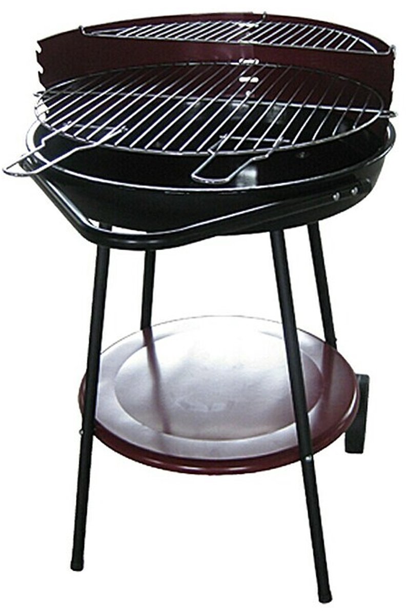 Grillstar Houtskoolbarbecue Arizona – Ø 48,5 cm – Met Wielen & Zijtafel