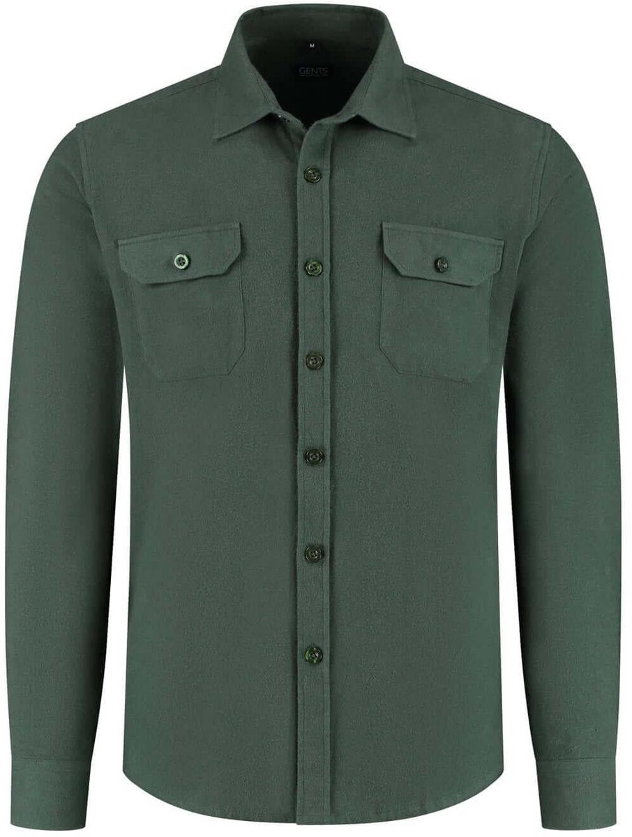 GENTS - Overshirt flannel - Katoen - Groen - Maat M/M 39/40