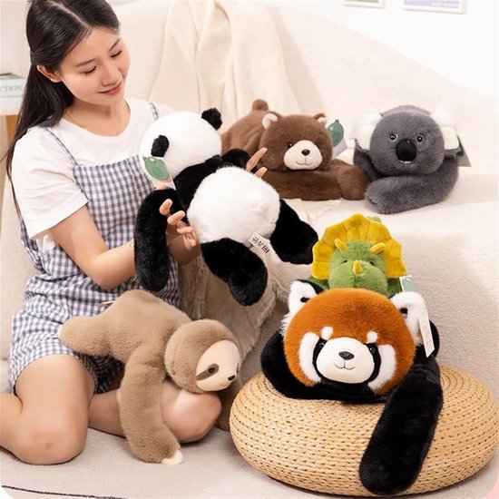 Zwaar Knuffeldier Pluche Panda en Dinosaurus Speelgoed voor Kinderen — afbeelding 2