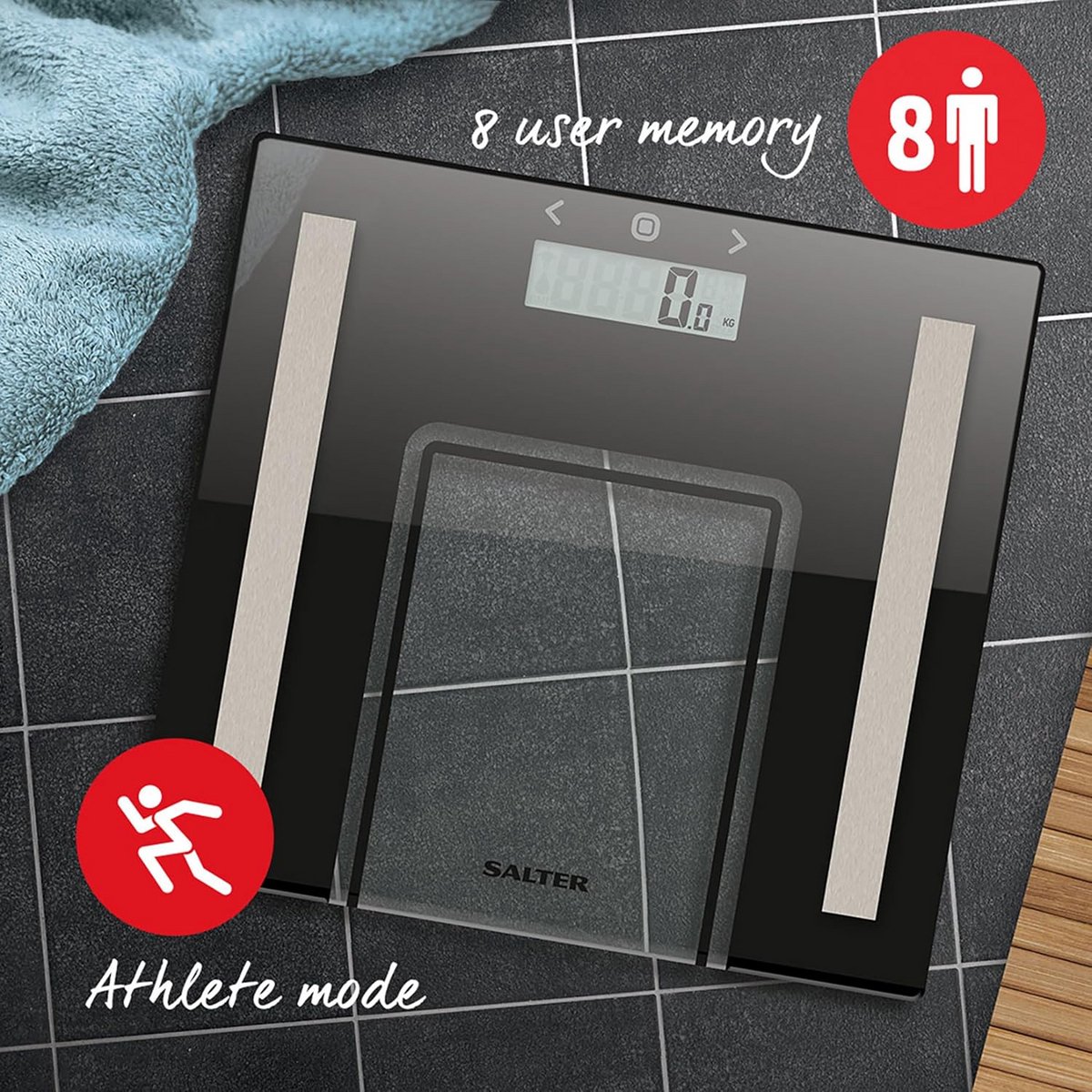 Digitale Personenweegschaal met Lichaamsanalyse: Vet-, Watermeting en BMI - Max 180kg