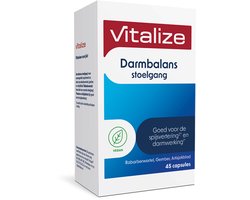 Vitalize Darmbalans Spijsvertering en Stoelgang 45 capsules | Draagt bij aan een goede darmwerking - Artisjokblad en gember is goed voor de spijsvertering