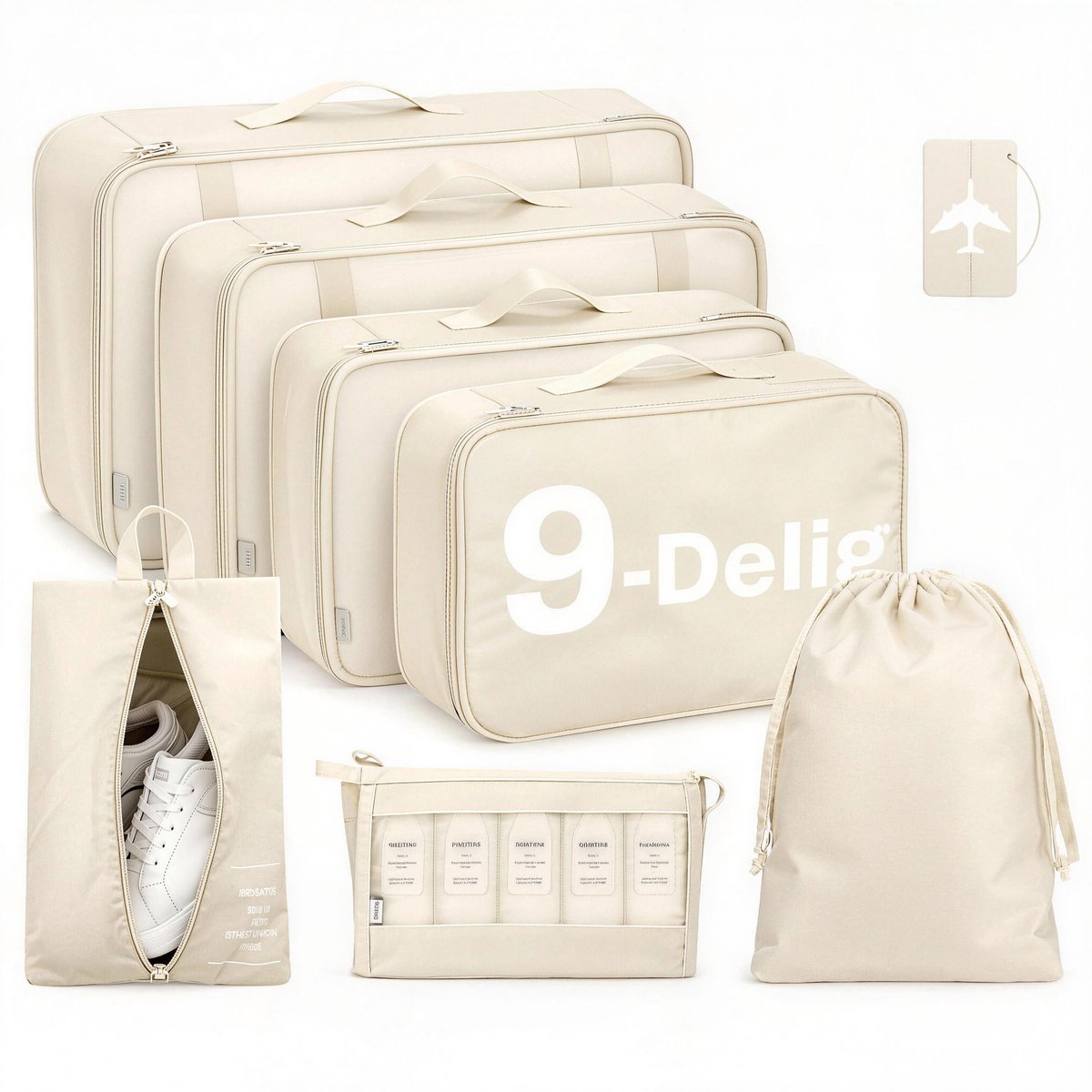 BOTC Packing Cubes Set 9-delig koffer organizer