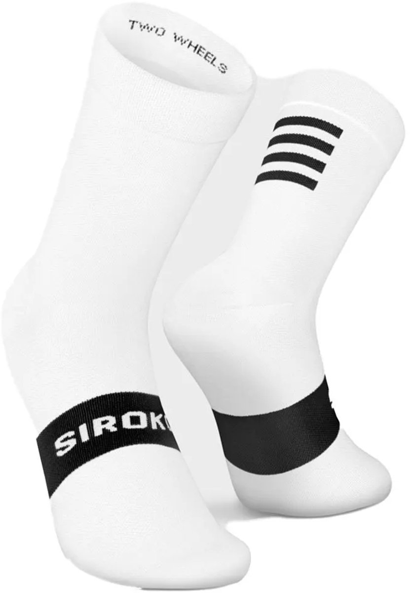 Siroko S1 Lange Sokken Wit EU 43-46 Man,Vrouw