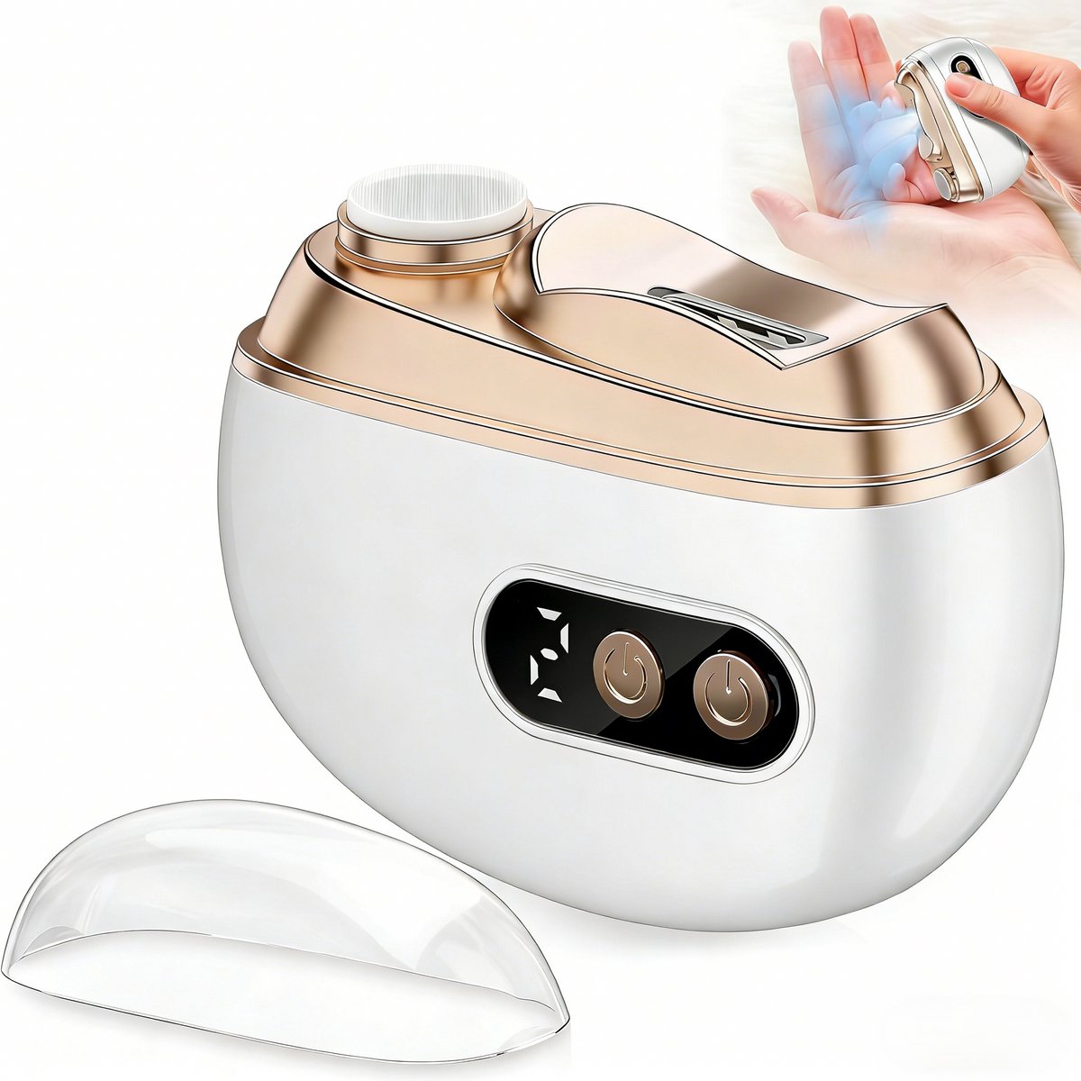 Elektrische Nagelknipper 2026 Upgrade 3-in-1 - Automatische Nageltrimmer met LED-licht en Nagelopslag - USB-Oplaadbaar - Geschikt voor Baby's, Kinderen, Volwassenen en Ouderen