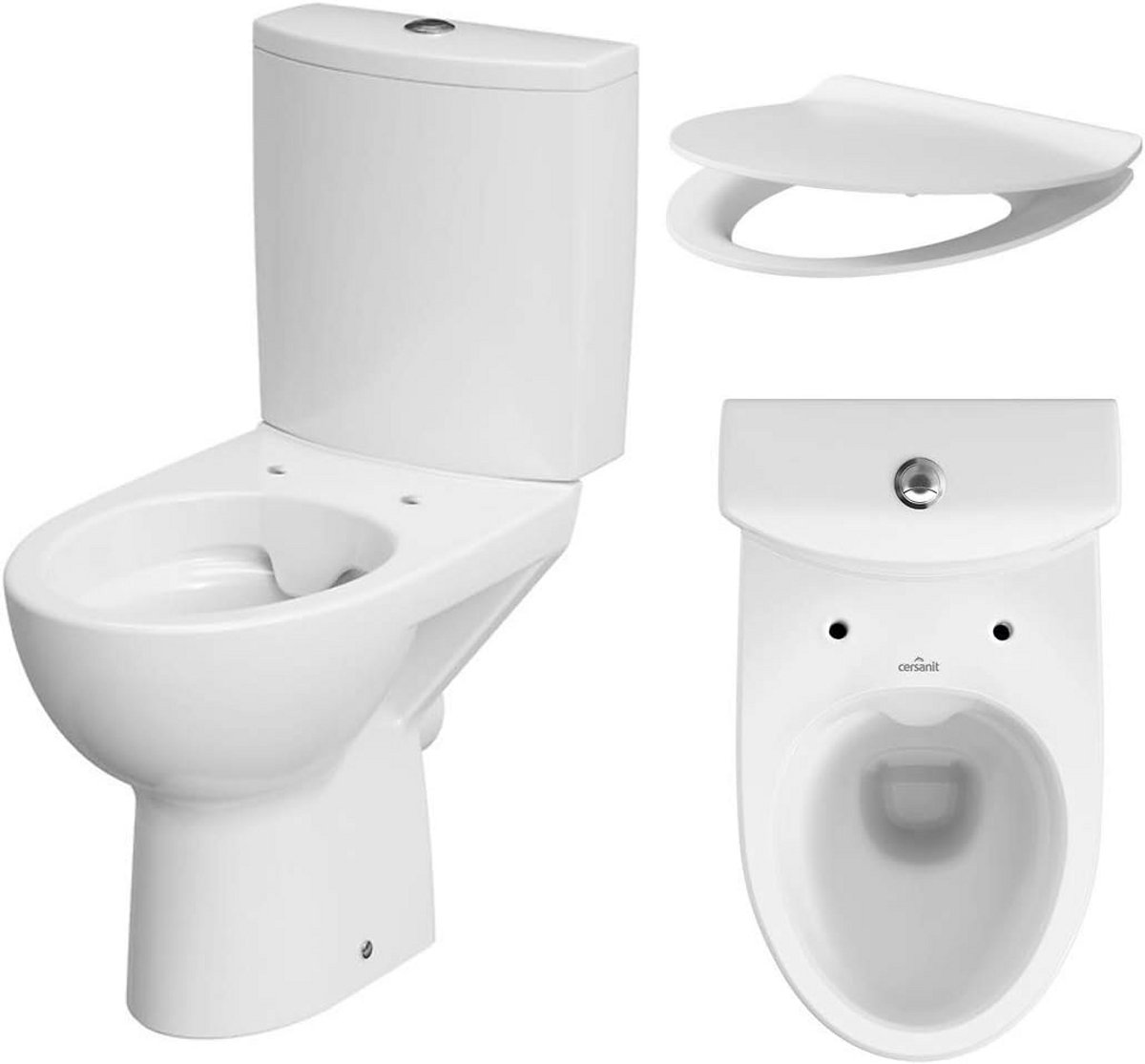 Staand Toilet Compleet Design Set met Slimme WC-Bril en Softclose - Horizontale Afvoer