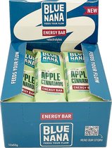 Blue Nana Energy Bars Apple Cinnamon - 12 x 55g - 40g Koolhydraten per bar - 100% plantaardig - Extra elektrolyten - Sportvoeding