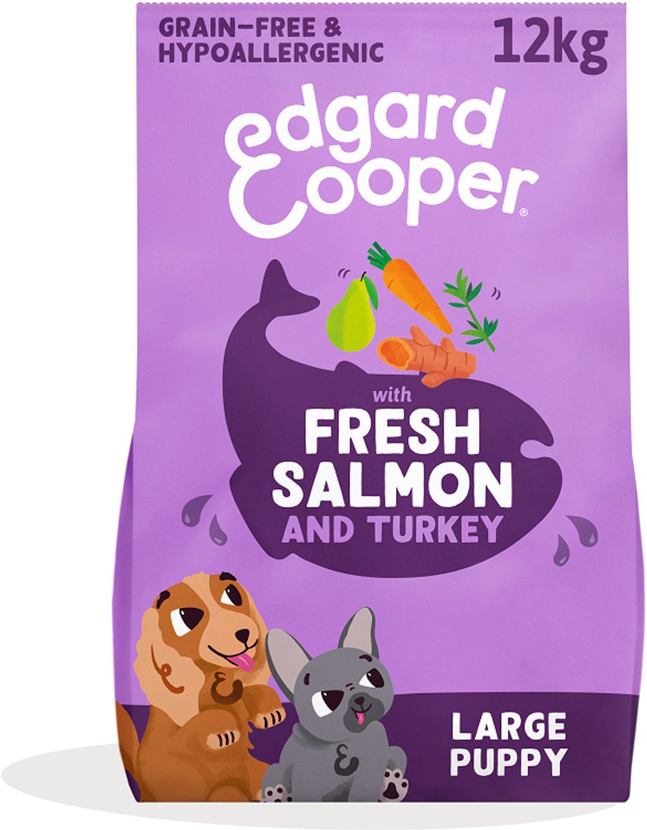 Edgard & Cooper Hondenvoer Puppy Verse Zalm en Kalkoen 12 kg
