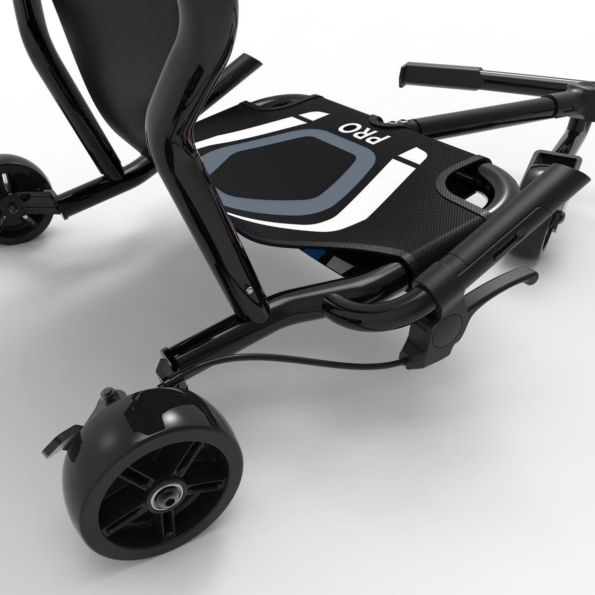 EzyRoller Pro X skelter - Waveroller van 10 tot 17+ jaar - Vanaf 135 cm en tot 80 kg - Verstelbare driewieler - Zwart — afbeelding 3