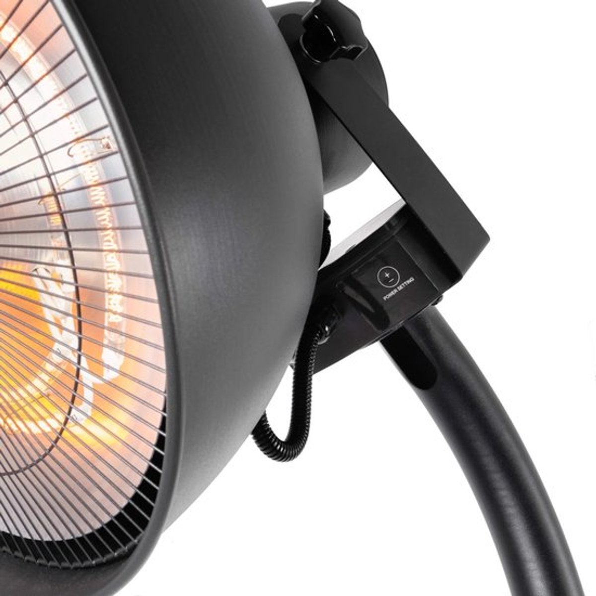 Perel - Staande Terrasverwarmer - Terrasverwarming - Lantaarnpaal - Warmtestraler - Trekschakelaar, Kantelbeveiliging, 3 Warmtestanden - in Hoogte Verstelbaar - Patioverwarming - Veranda Heater - Spatwaterbestendig - Warmtelamp voor Terras - 2000 W – foto 5