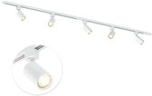 Qub Focus Railverlichting - Wit - 200 cm - I-Vorm - 5x GU10 Spots - Dimbaar - Complete Set