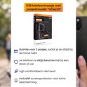 Coque de téléphone R2B avec porte-cartes 'Utrecht' pour iPhone 15 Pro, incluant un protecteur d'écran.