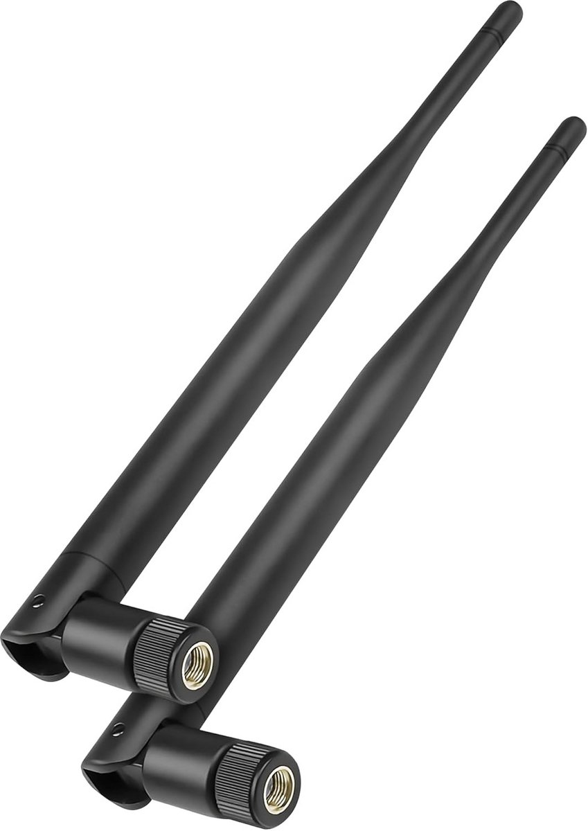 Set van 2x 5dBi Dual-Band Wifi Antenne - 2.4GHz & 5.8GHz RP-SMA - Hoge Gain voor Routers en Access Points