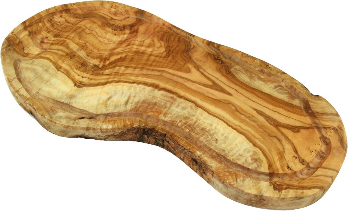 Rustiek Serveerplank en Steakplank van Massief Olijfhout, 40 cm